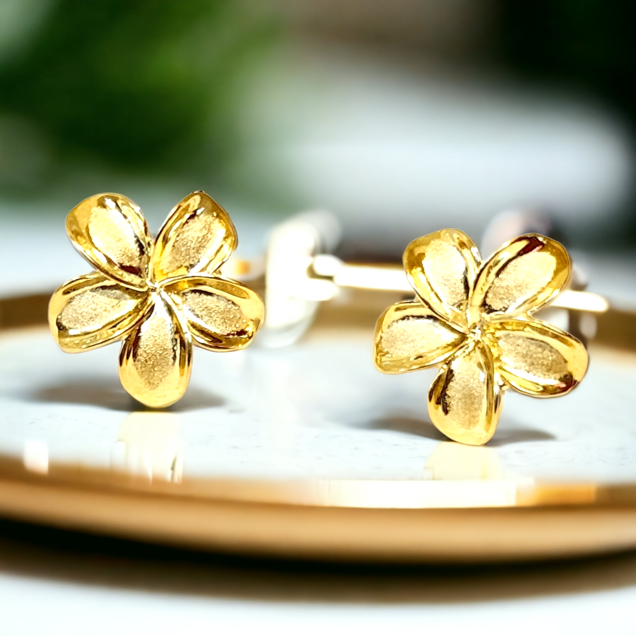 Plumeria Stud Earrings - SSMDesign