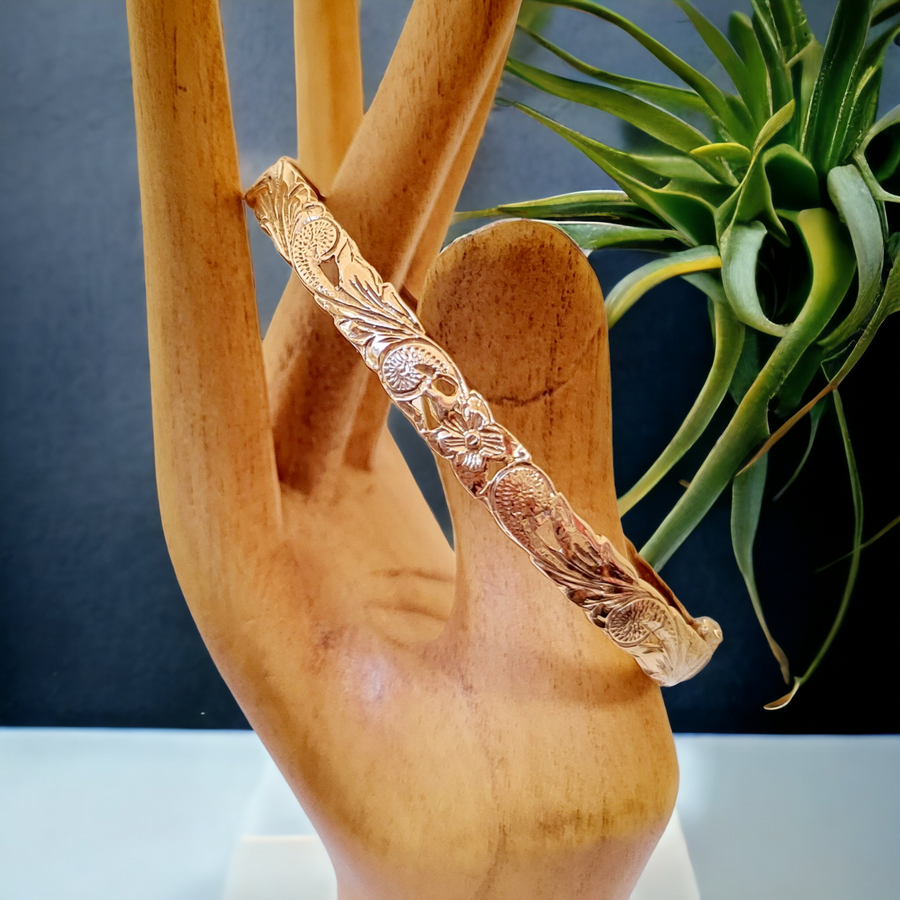 14K  Hawaiian Heirloom Cut-Out Bracelet (6mm)