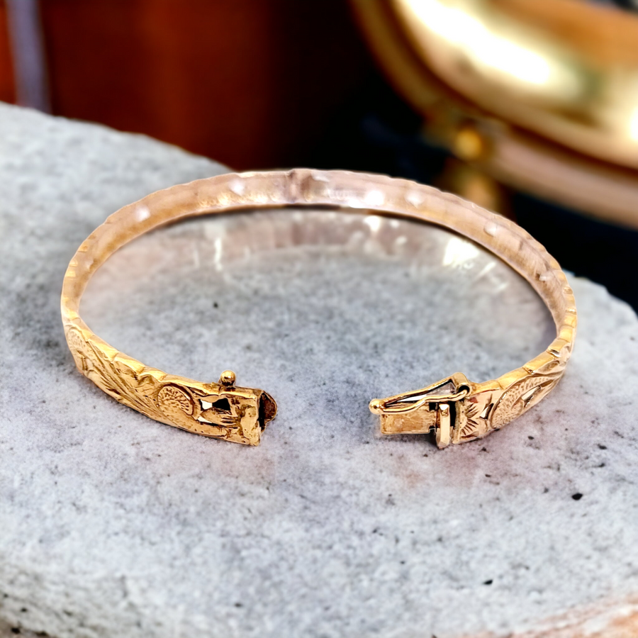 14K  Hawaiian Heirloom Cut-Out Bracelet (6mm)