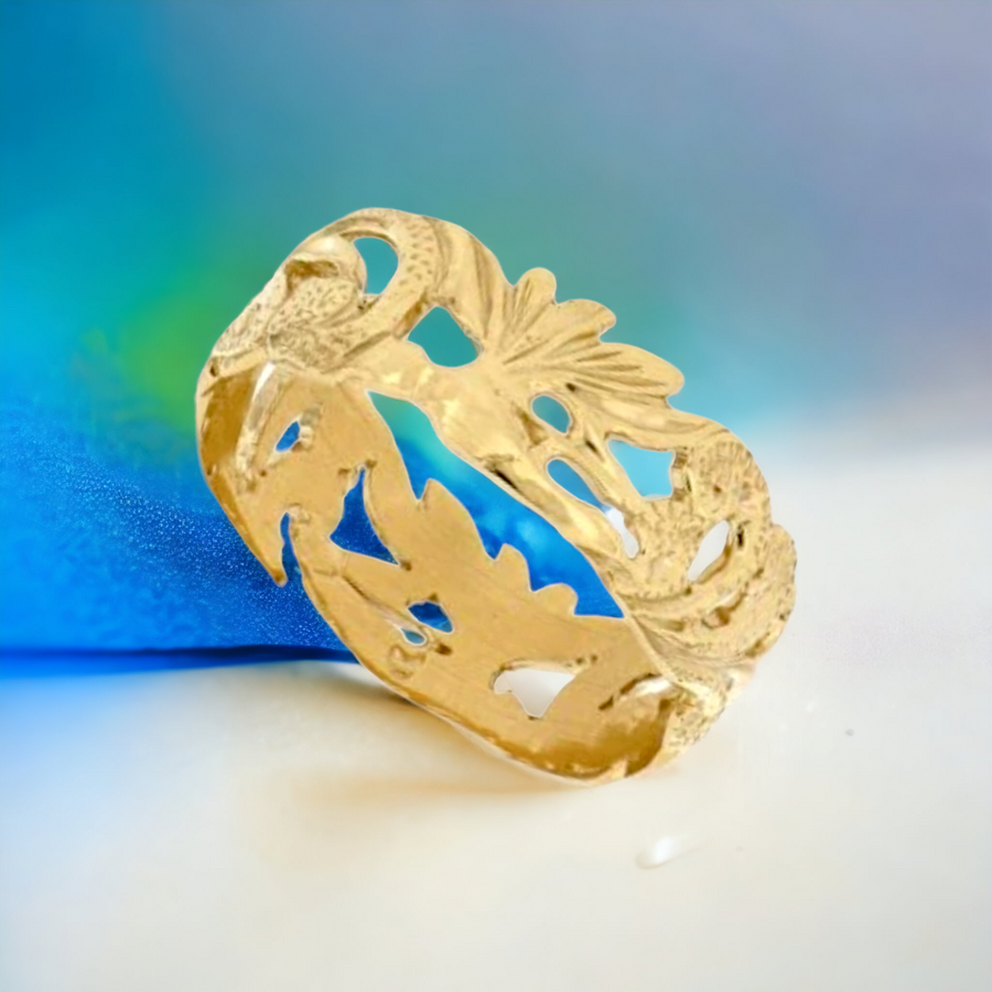 14K  Bird of Paradise Ring (7mm)