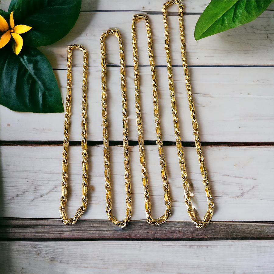 14k Gold over Sterling Silver Milano Chain (3mm)
