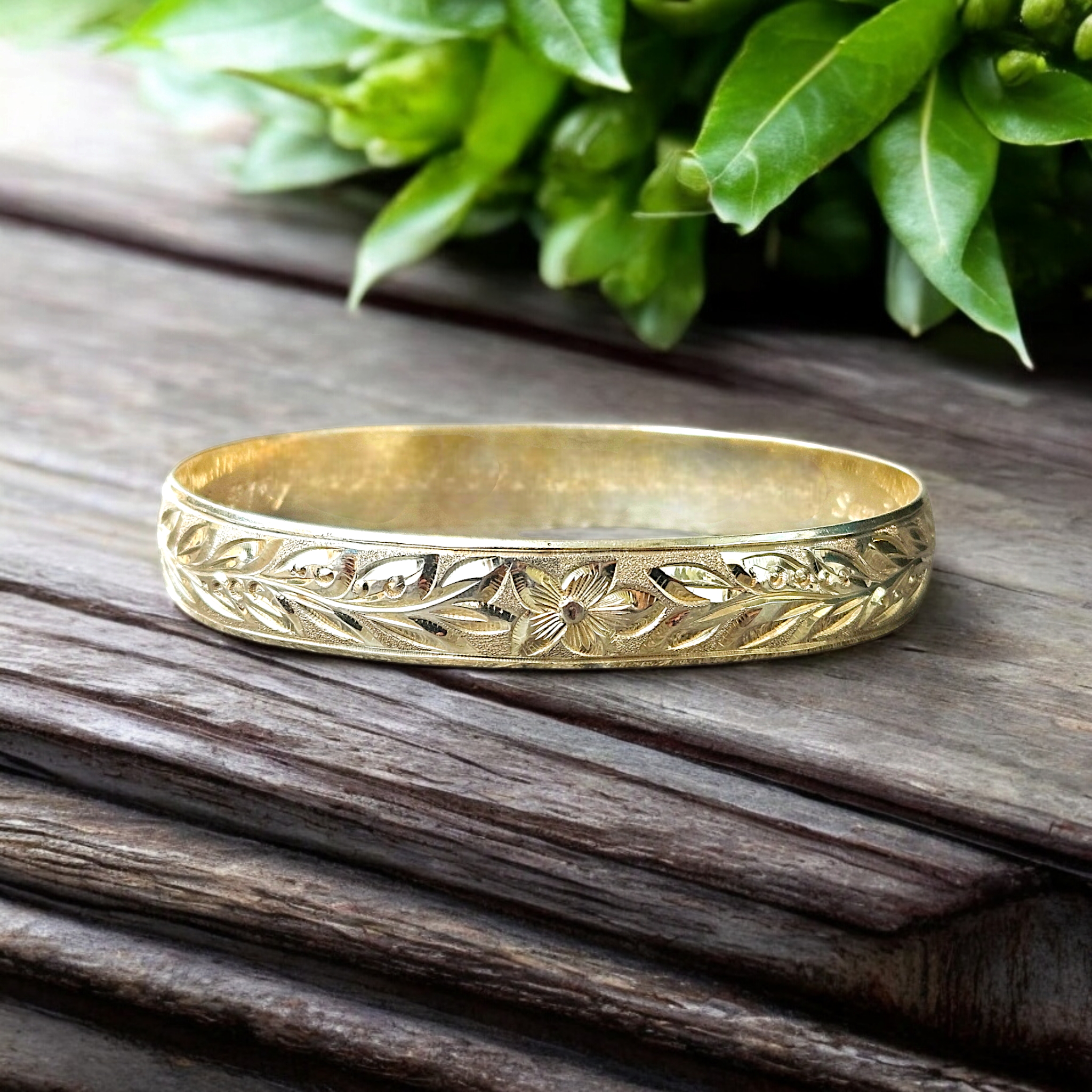 14k Hawaiian Heirloom Bracelet (10mm) – Genova Hawaiian Jewelry