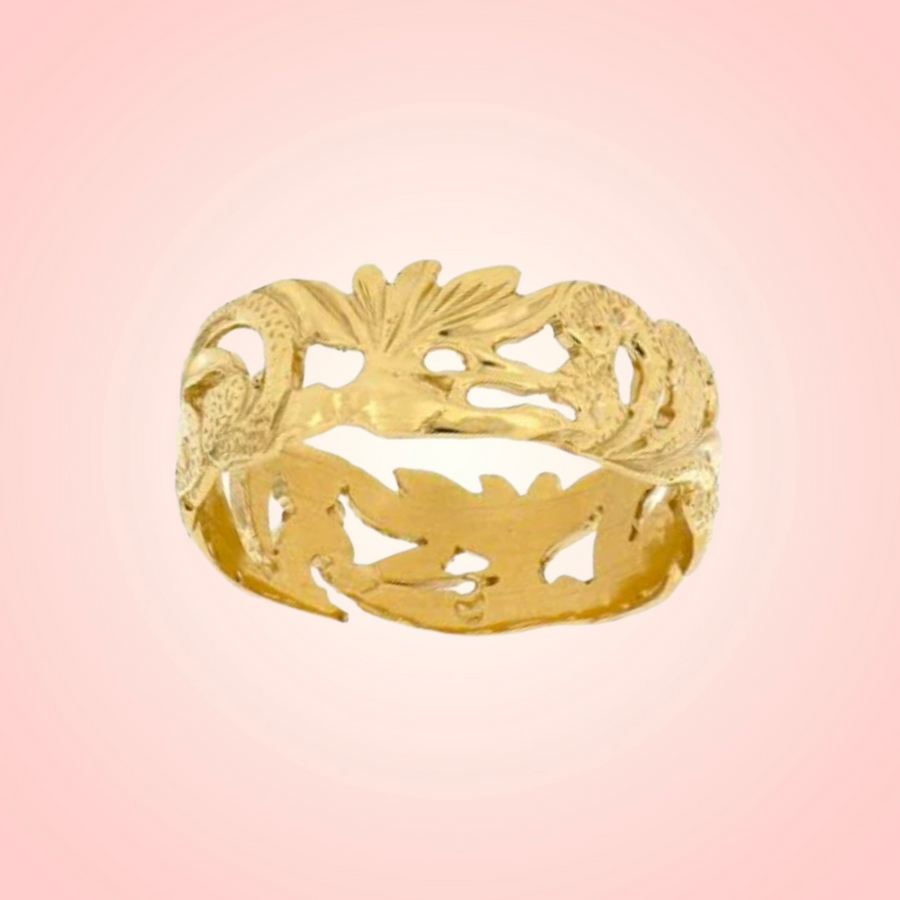 14K  Bird of Paradise Ring (7mm)