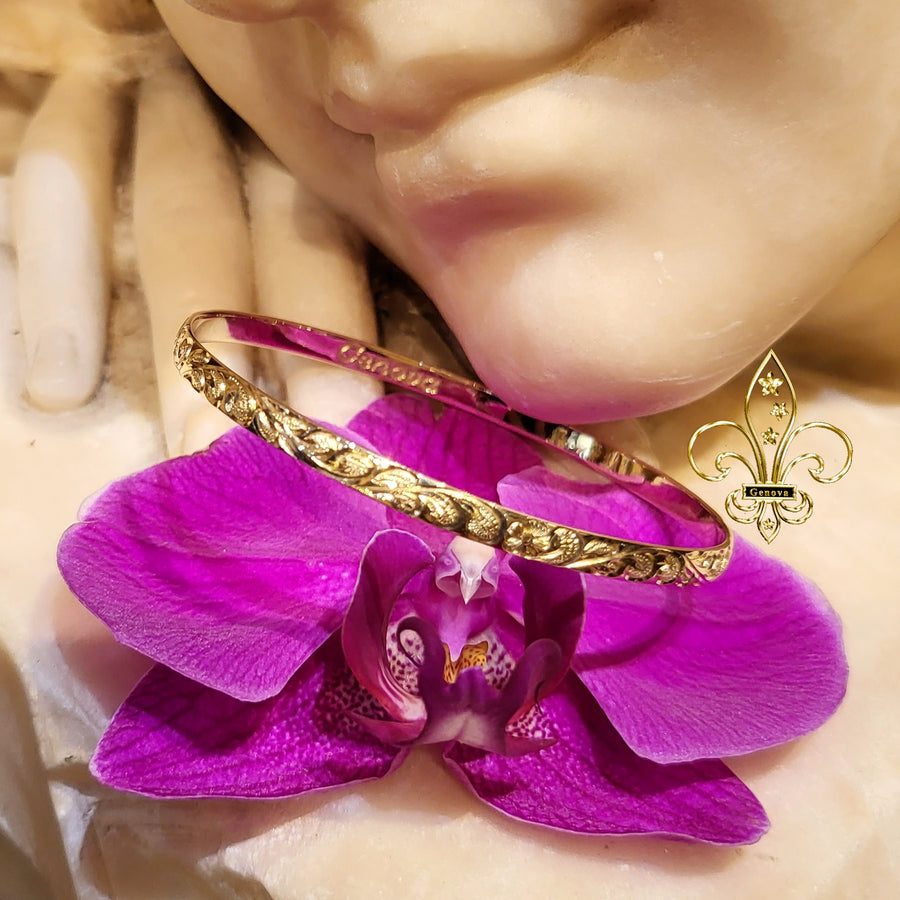 14K  Hawaiian Heirloom  Bracelet (4mm)