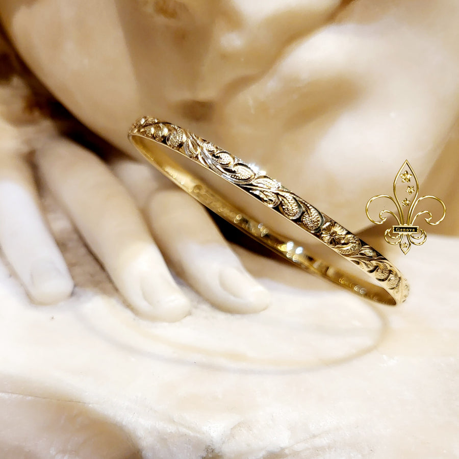 14K  Hawaiian Heirloom  Bracelet (4mm)