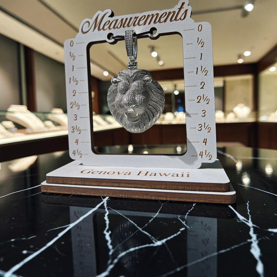 Iced out Lion's  Head - 5 grade cz  XL Pendant.