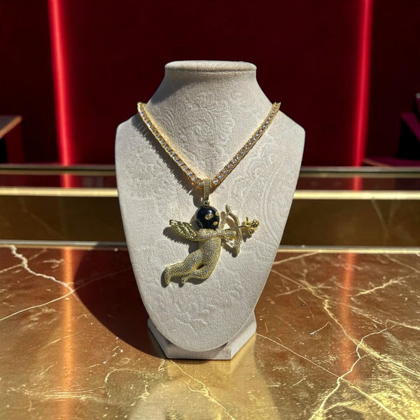 Custom Gold Filled CZ Pendant & Tennis Chain Set – 20" Length