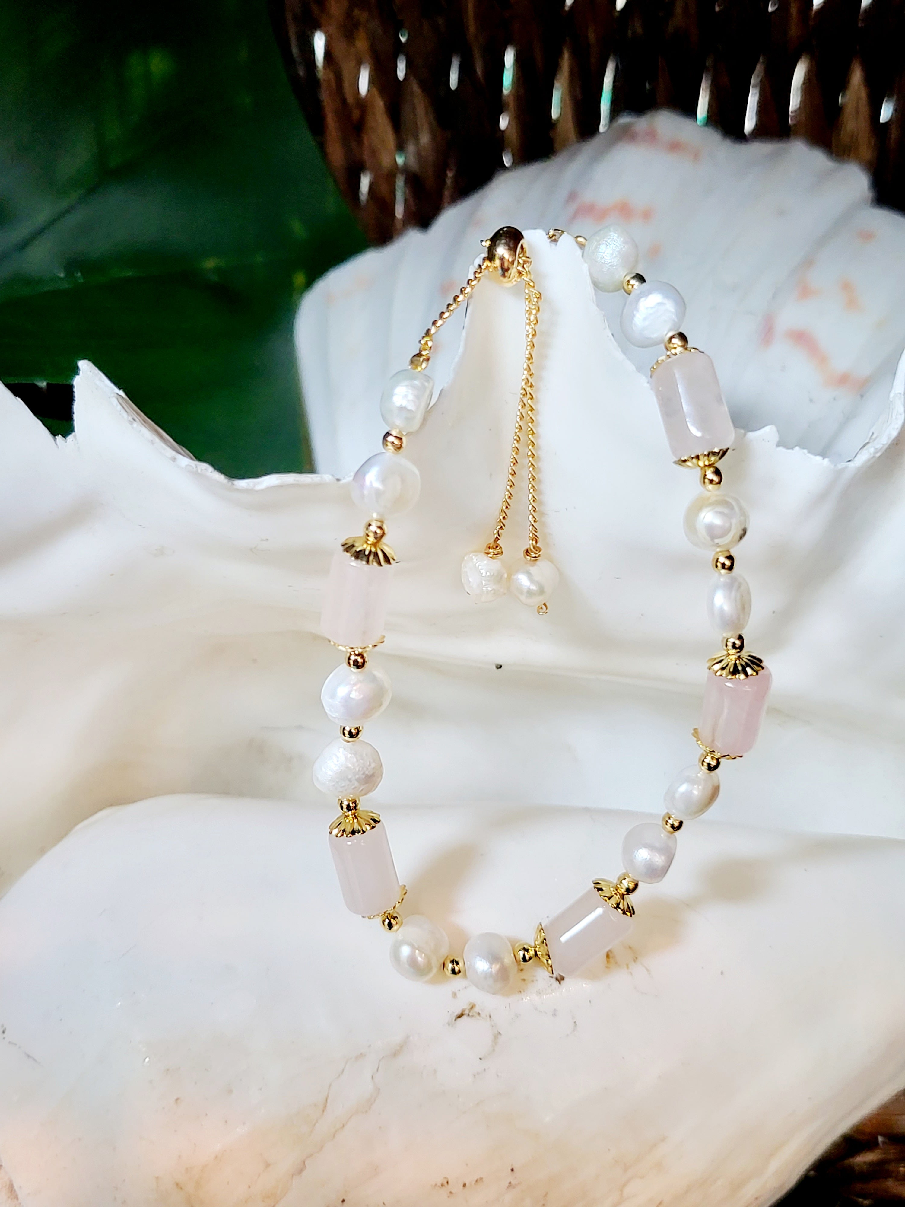 ZMZY French style Glass Crystal Beads Freshwater Pearl Bracelets For Women  Handmade Strand Bracelets Fashion Beaded Jewelry New