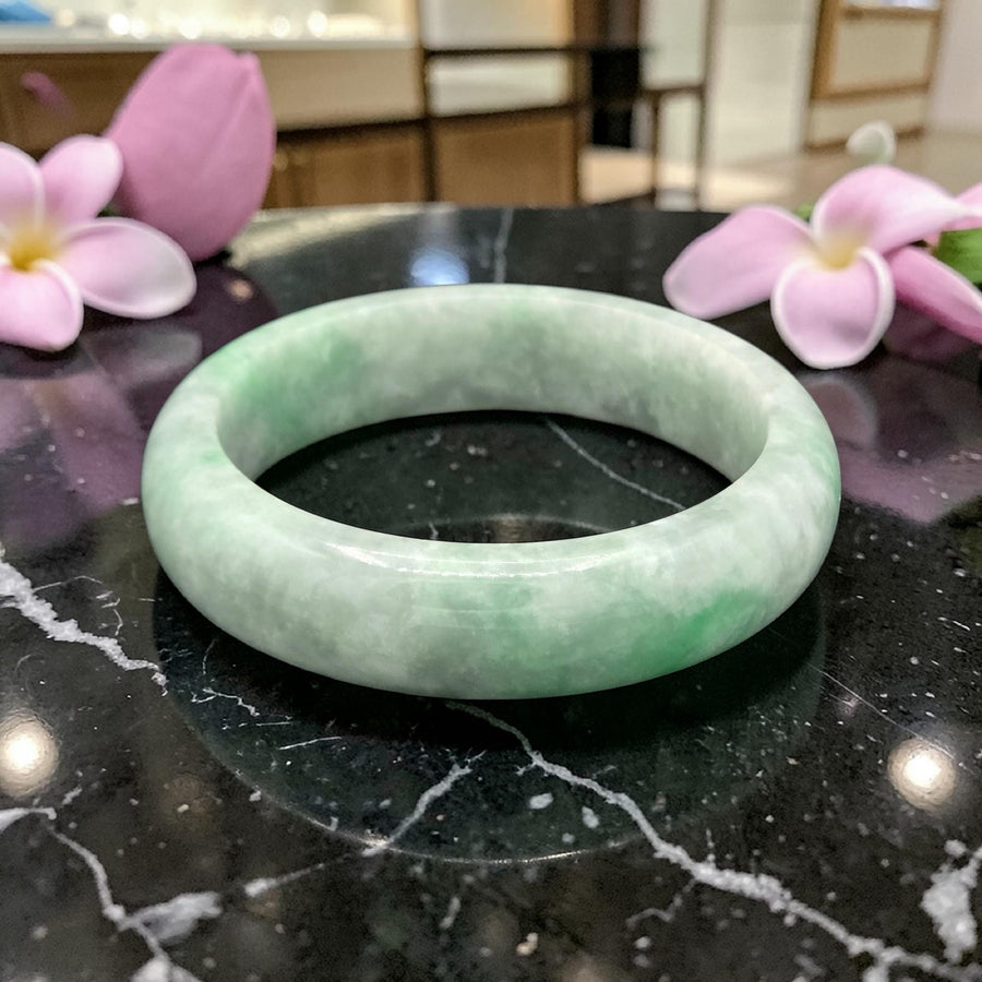 Two Tone Jade Bangle – 15mm / Sz.7.25