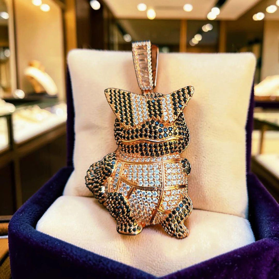 Iced Out custom Rose Gold Tone filled XL Pendant *48*80