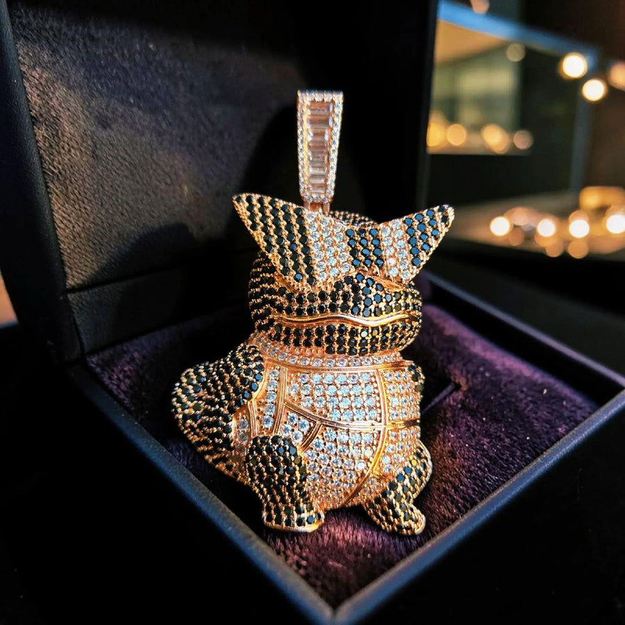 Iced Out custom Rose Gold Tone filled XL Pendant *48*80