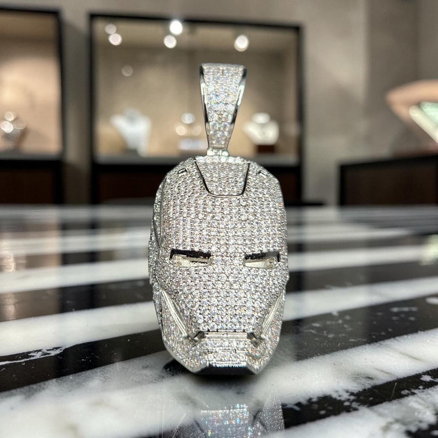 Iced out Custom Gold Filled Helmet Pendant – 5 A Grade CZ Stones (24*57mm)