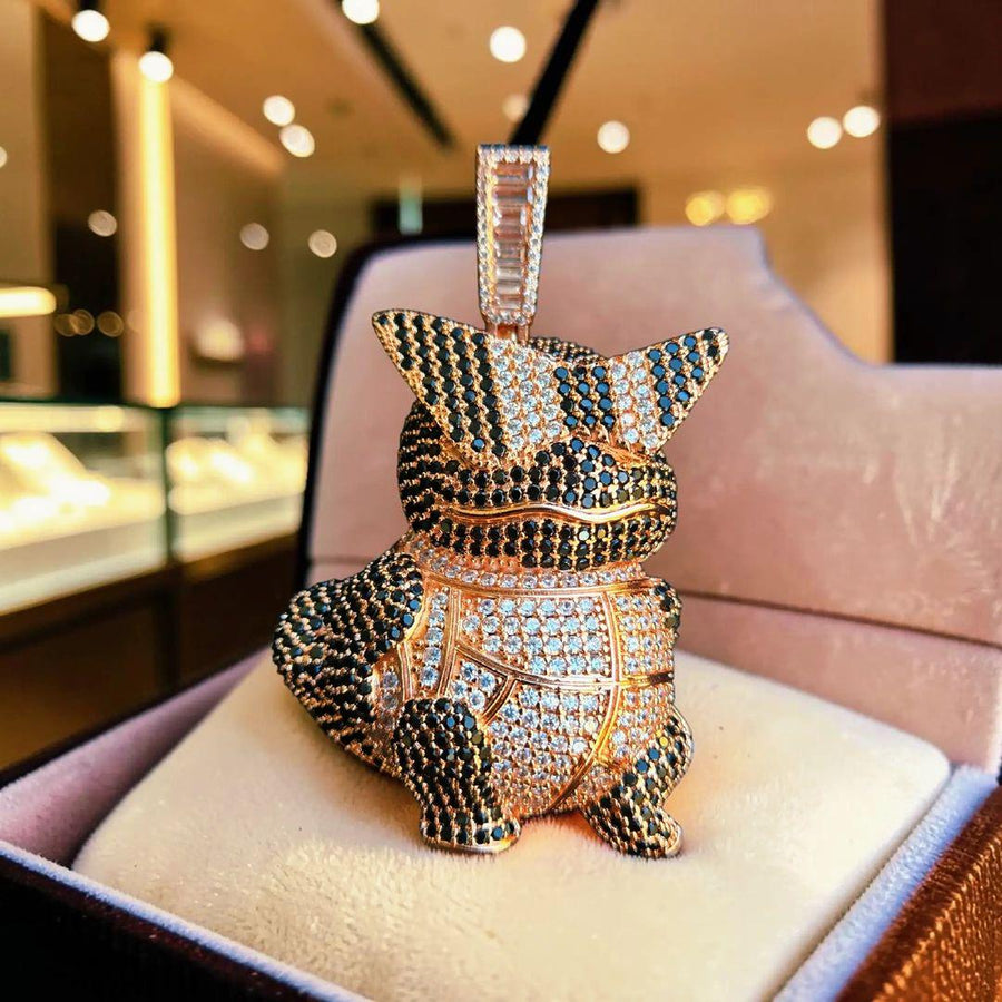Iced Out custom Rose Gold Tone filled XL Pendant *48*80