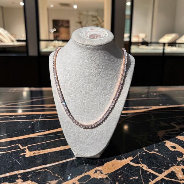 Iced out Rose Gold filled Tennis Chain – 5.5mm, 24" Long, A-Grade CZ Stones