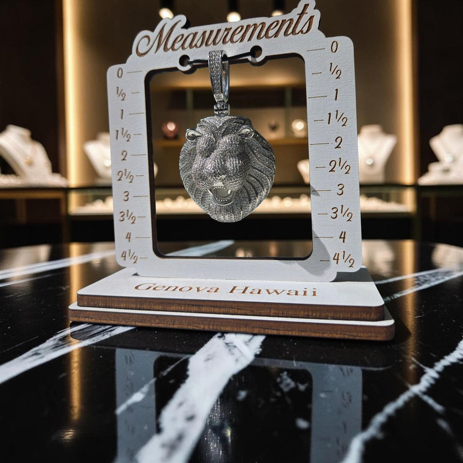 Iced out Lion's  Head - 5 grade cz  XL Pendant.