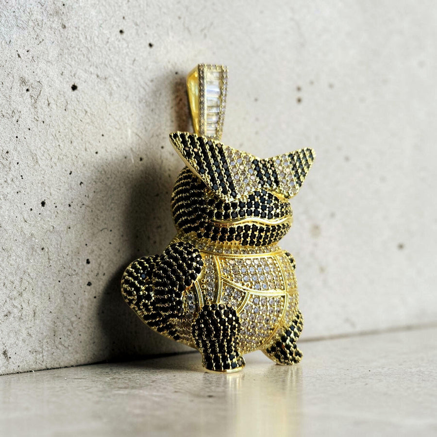 Iced Out custom Gold Tone filled XL Pendant *48*80