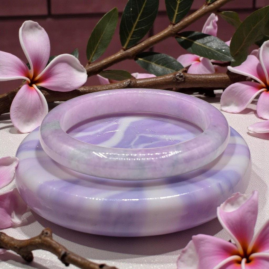 Lavender Jade Bangle 10mm / Sz.7.5
