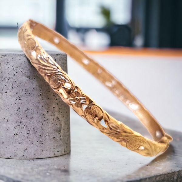 14K  Hawaiian Heirloom Cut-Out Bracelet (6mm)