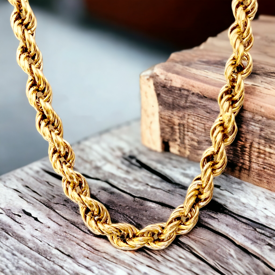 14K Rope Chain (12mm, 26) – Genova Hawaiian Jewelry & Pearls
