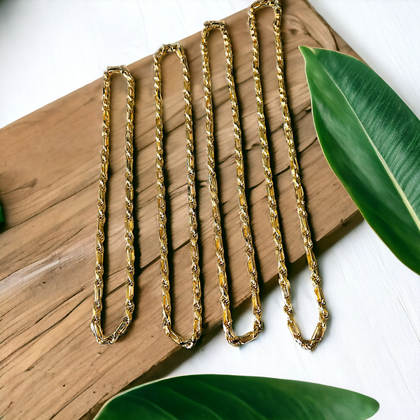14K Gold over Sterling Silver Milano Chain (4mm)
