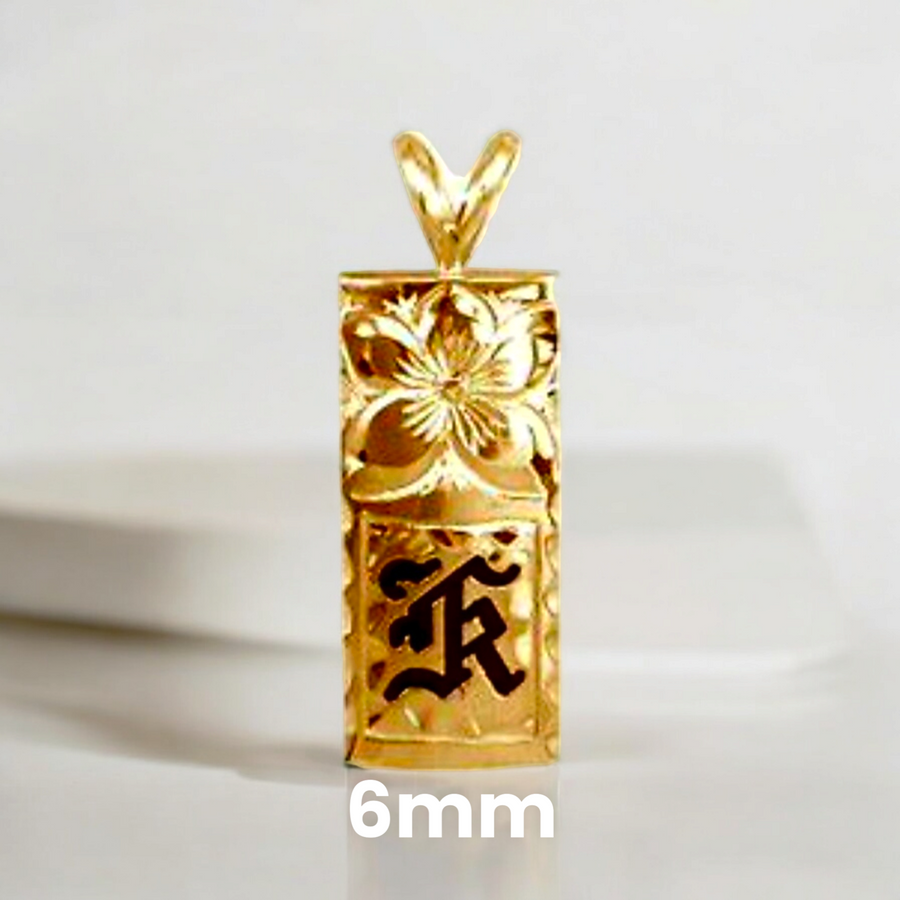 14K Hawaiian Initial Pendant