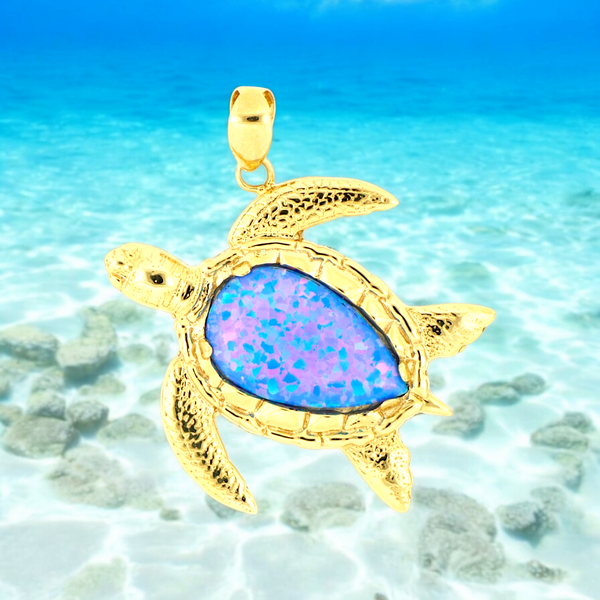 14K Turtle  Pendant 3D design (30x35mm)