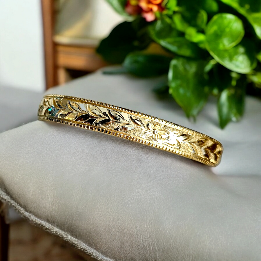 14k Hawaiian Heirloom Bracelet (6mm)