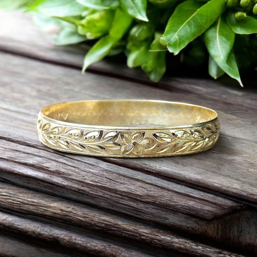 14k Hawaiian Heirloom Bracelet (10mm)