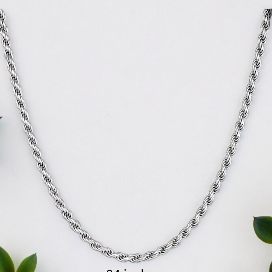 Sterling Silver Rope Chain (4mm)
