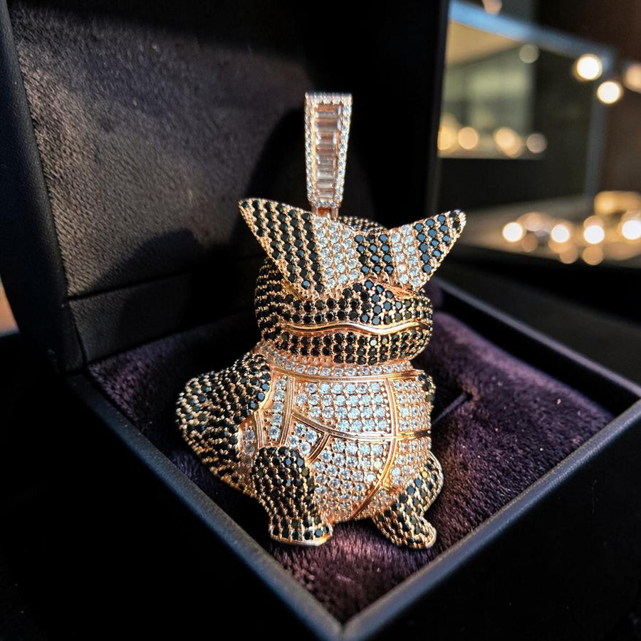 Iced Out custom Rose Gold Tone filled XL Pendant *48*80