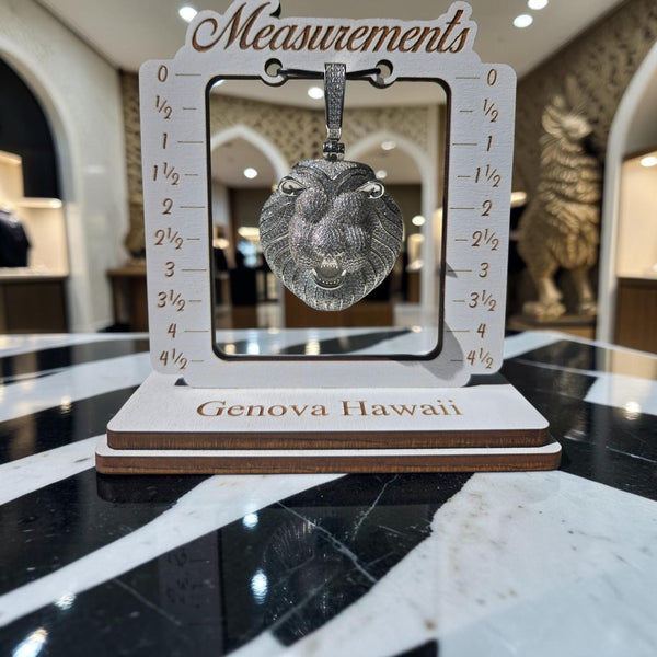 Iced out Lion's  Head - 5 grade cz  XL Pendant.
