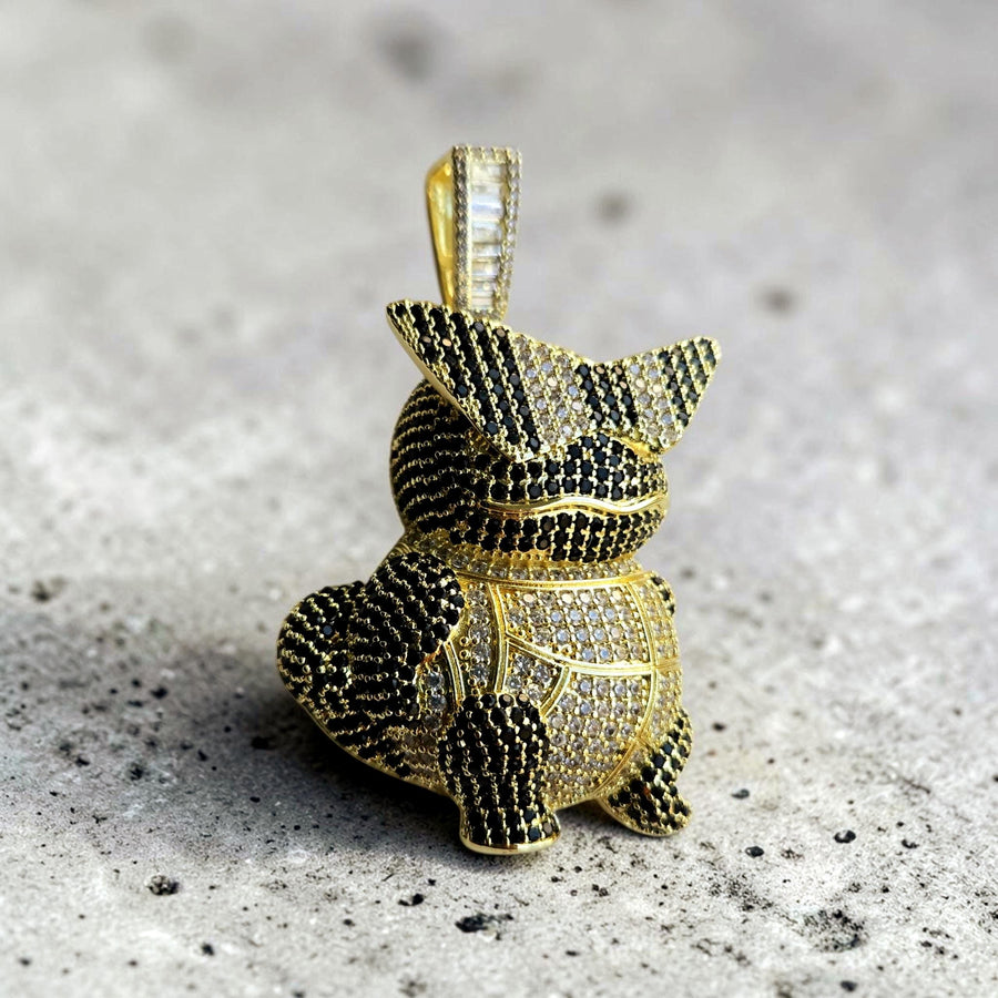 Iced Out custom Gold Tone filled XL Pendant *48*80