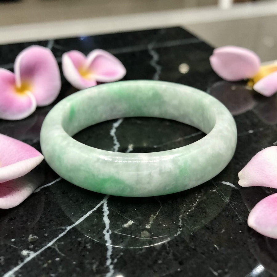Two Tone Jade Bangle – 15mm / Sz.7.25