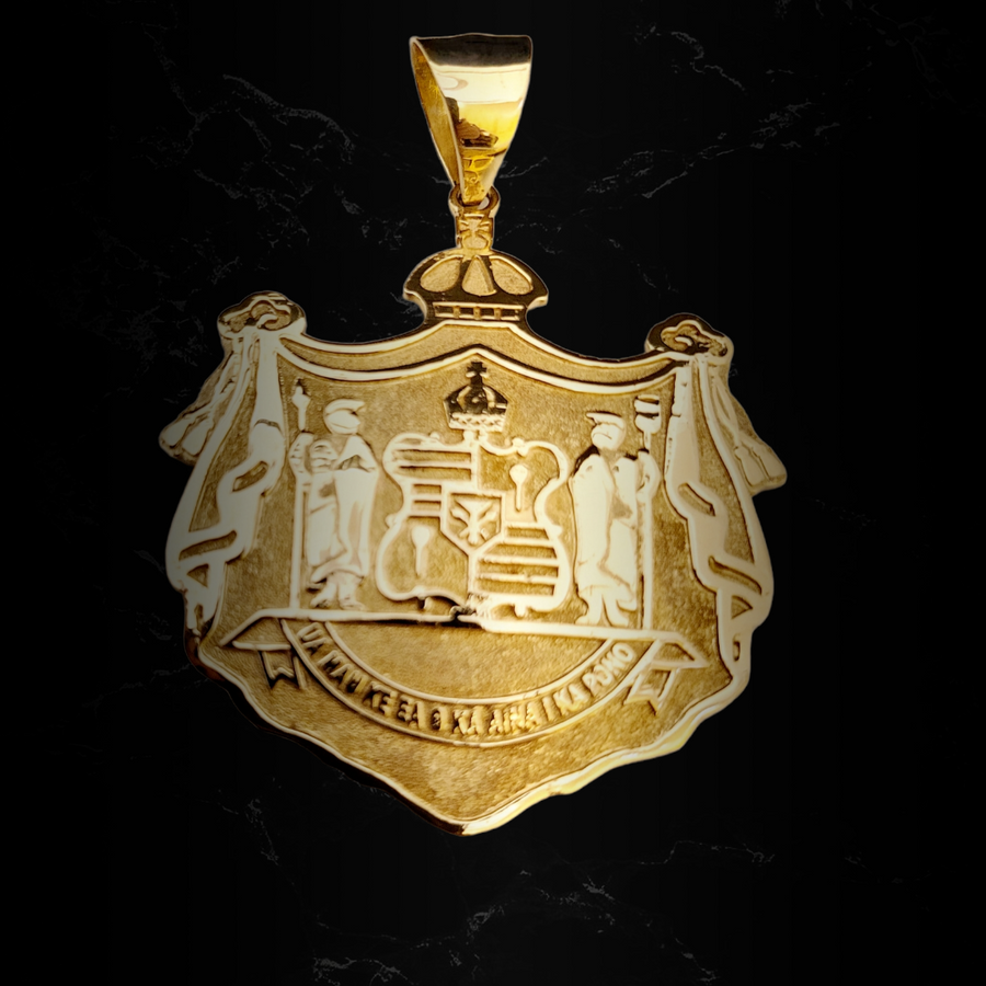 14k Hawaiian Coat of Arms  Pendant (Available 20mm to 60mm)