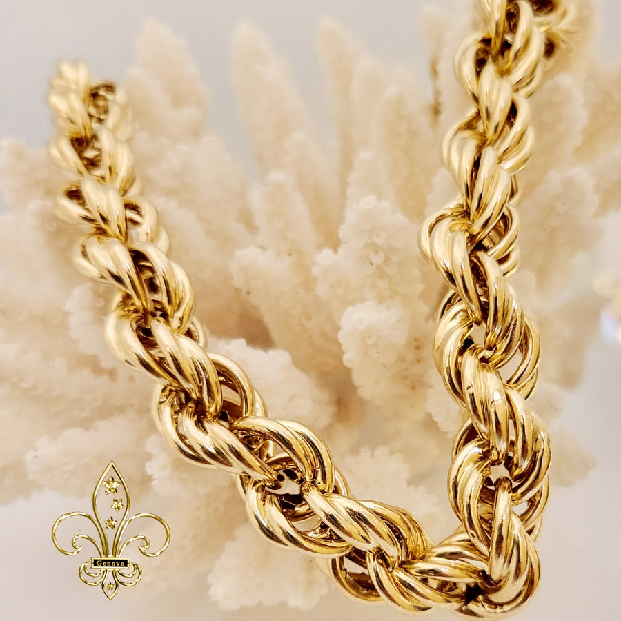 14K Rope Chain 12mm, 26"